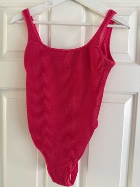 Abercrombie & Fitch Girls' Hot Pink Textured One-Piece